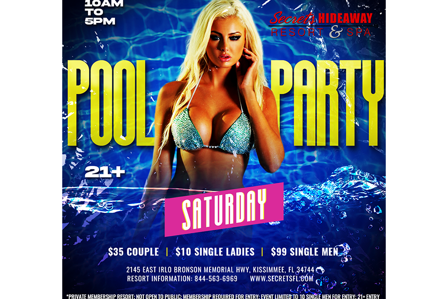 Saturday Pool Party 10am - 5pm