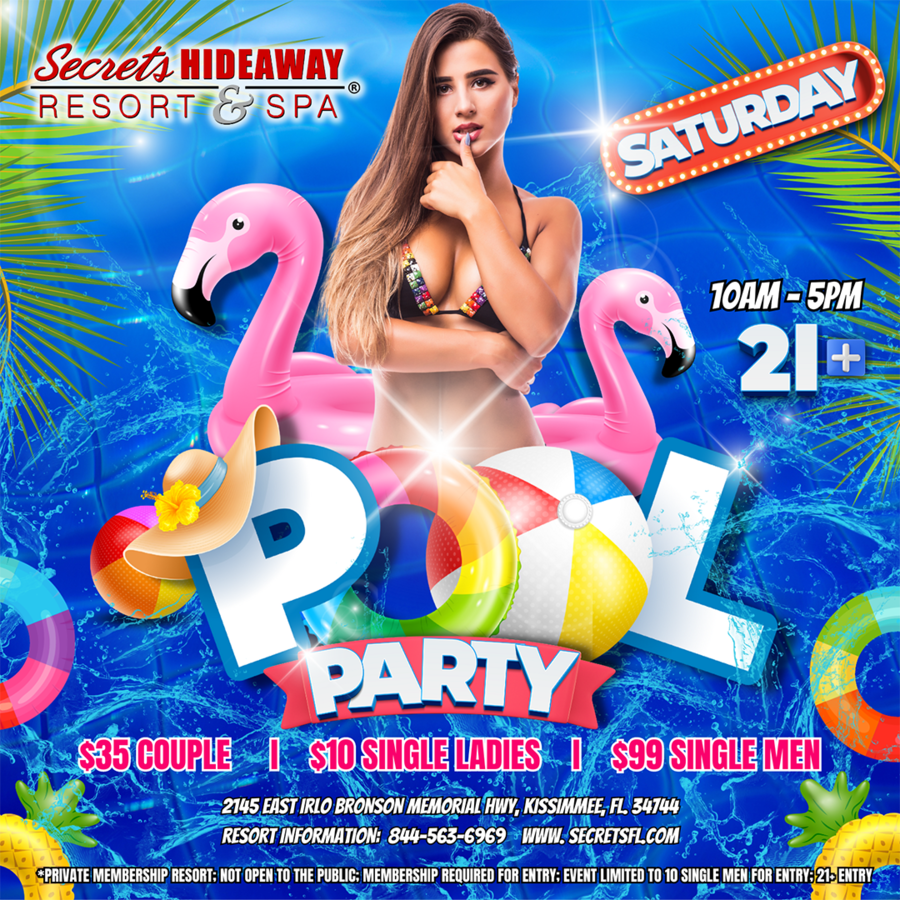 Pool Party 10am - 5pm - Swingers Society