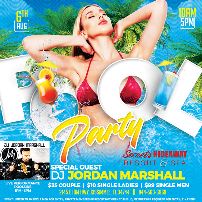 Saturday Pool Party 10am - 5pm