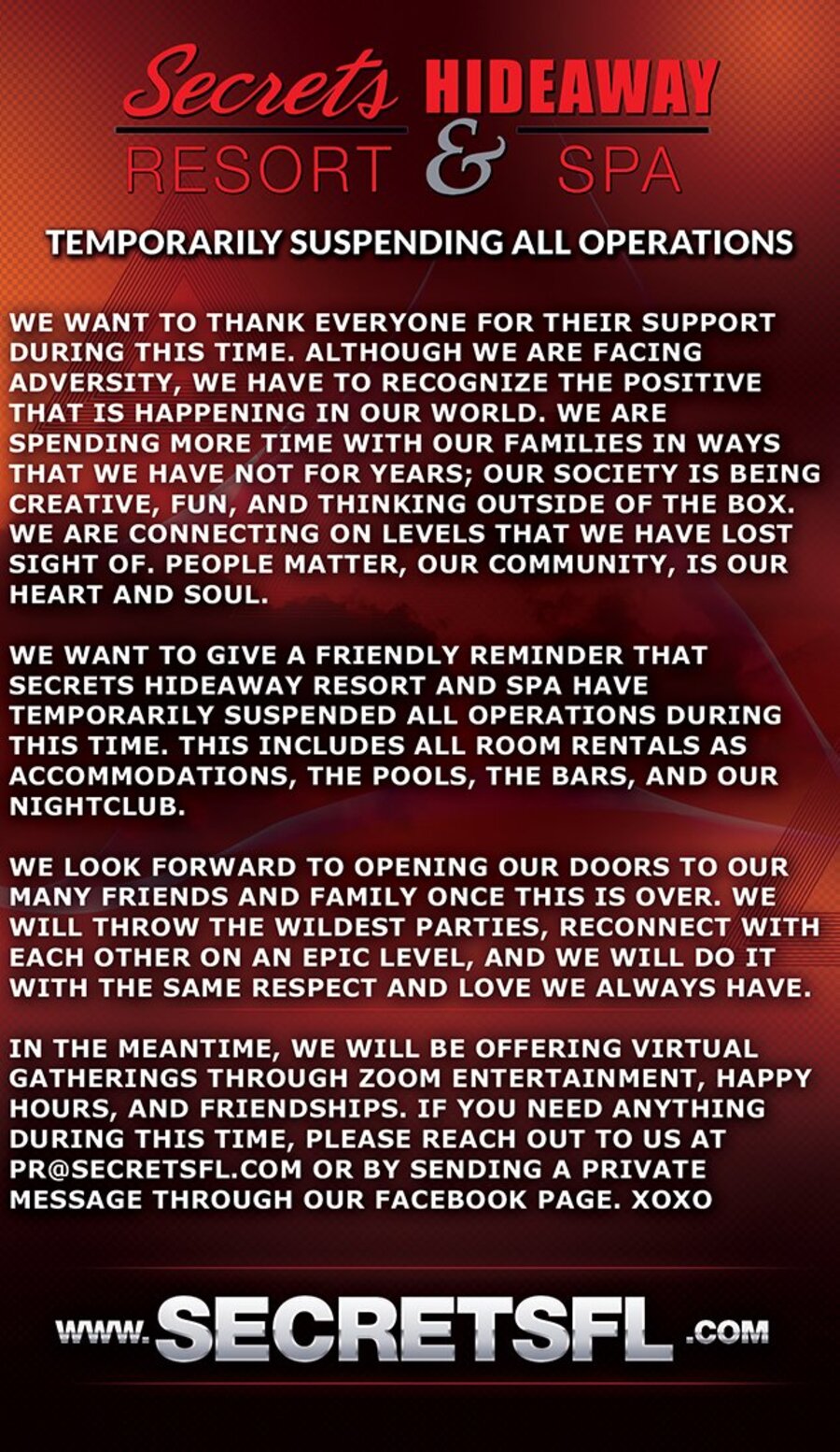 LGBT Night - Resort Update - click here