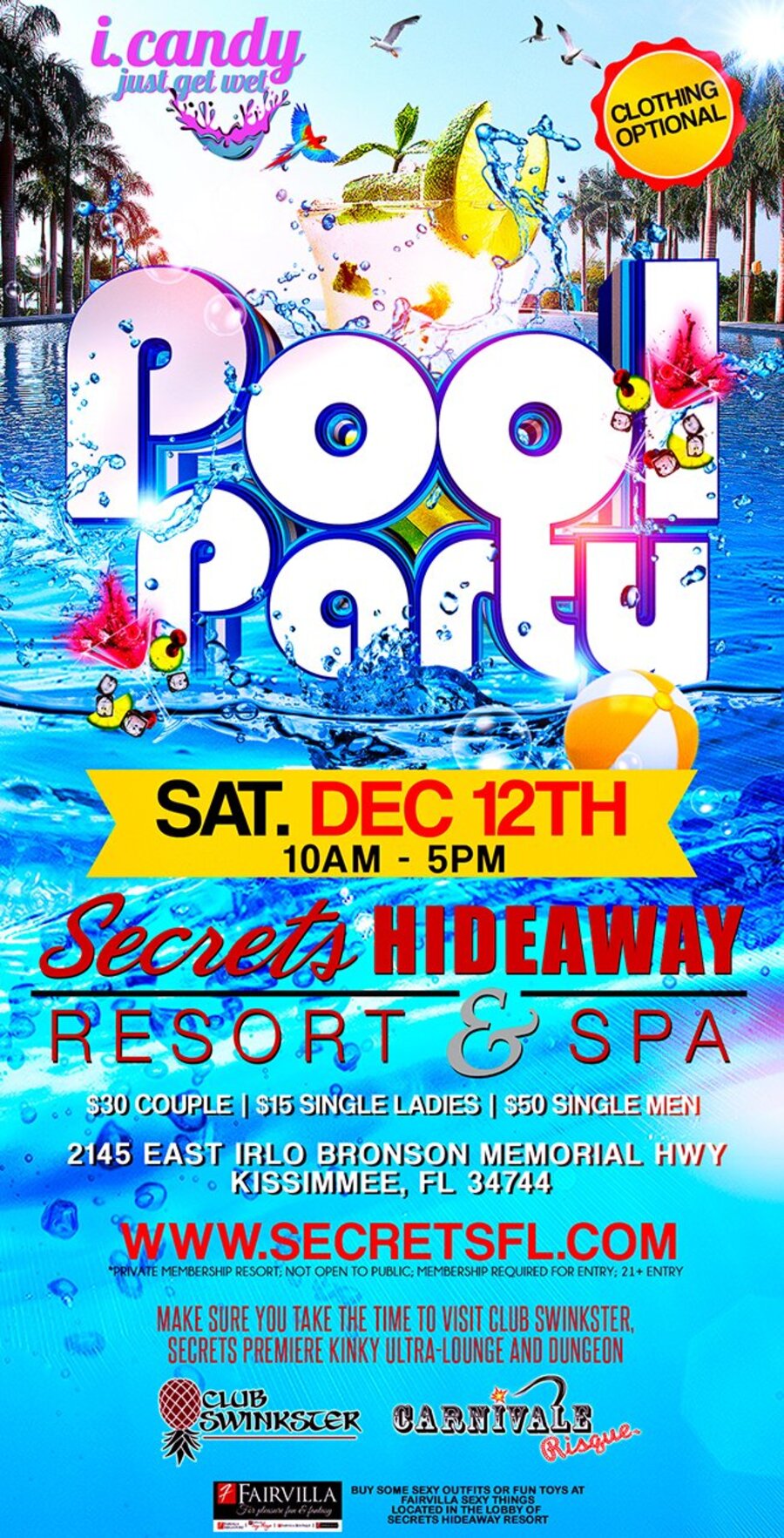Saturday Pool Party 10am - 5pm