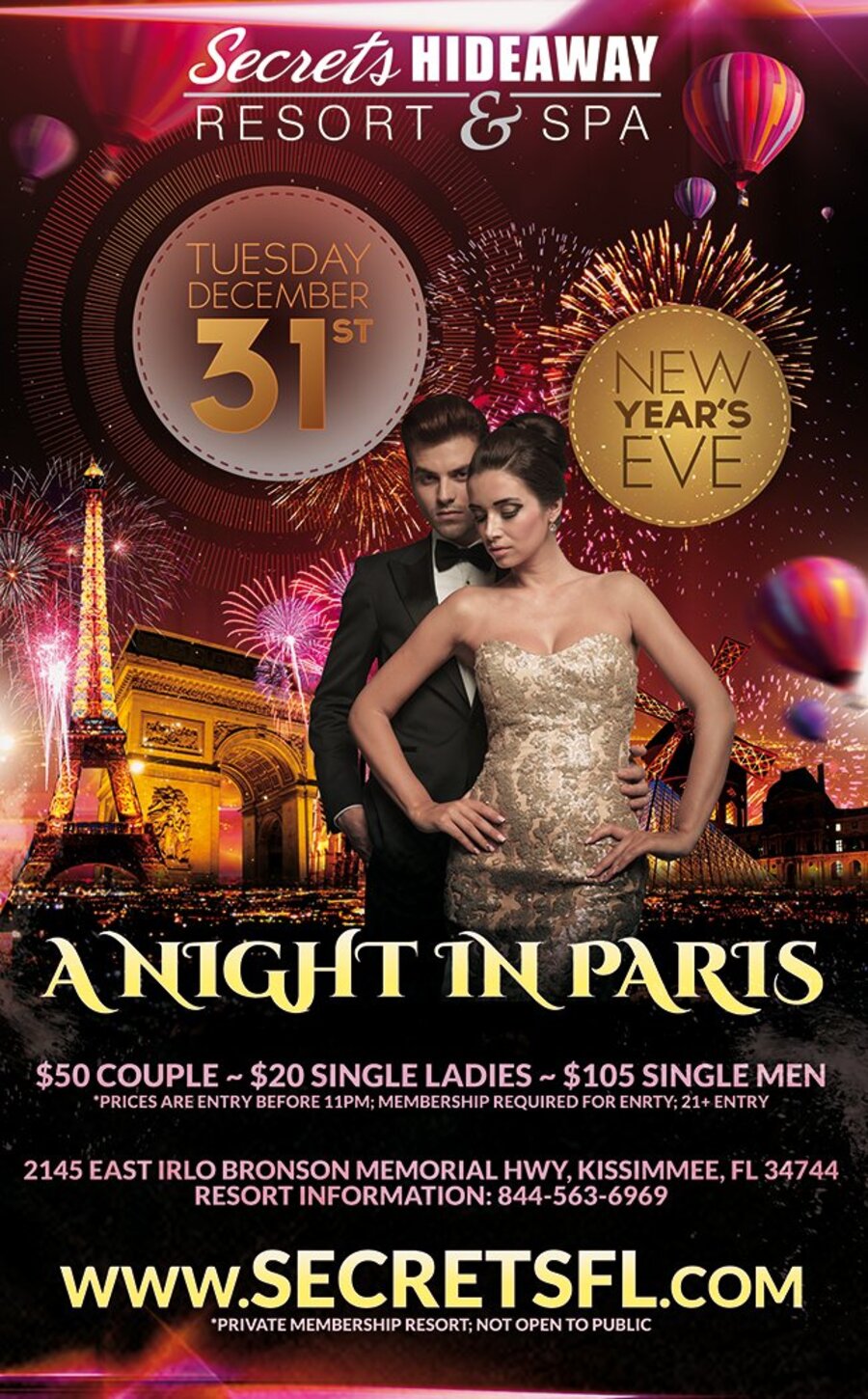 A Night in Paris - NYE Takeover