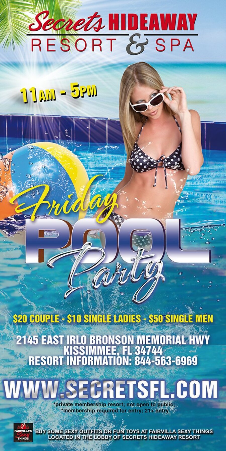 Friday Pool Party 11am-5pm Swingers Break 2018