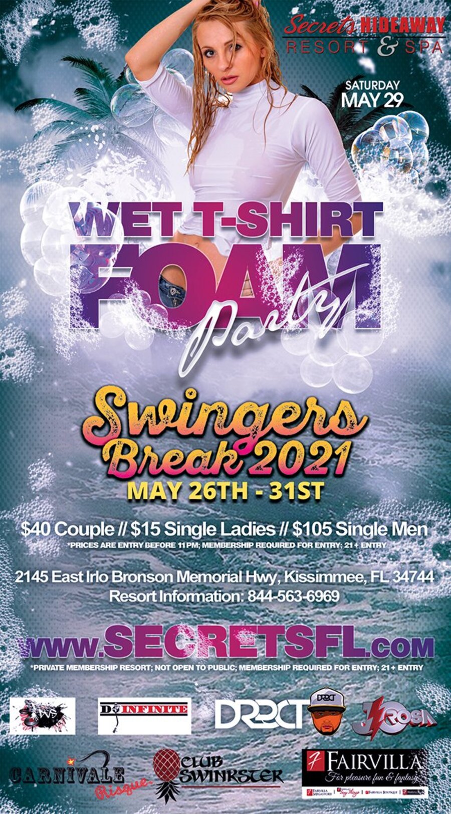 Wet T-shirt Foam Party - Swingers Break 2021