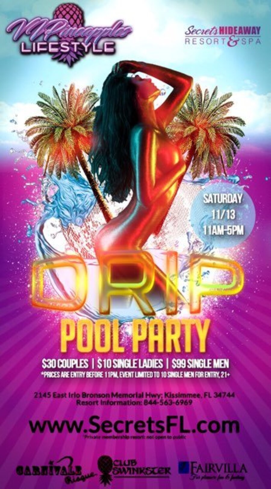 Drip Pool Party - VIPineapple Lifestyle