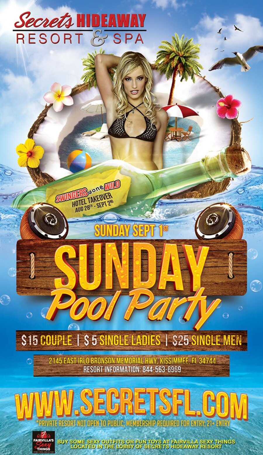 Sunday Pool Party 10am-5pm - Swingers Gone Wild