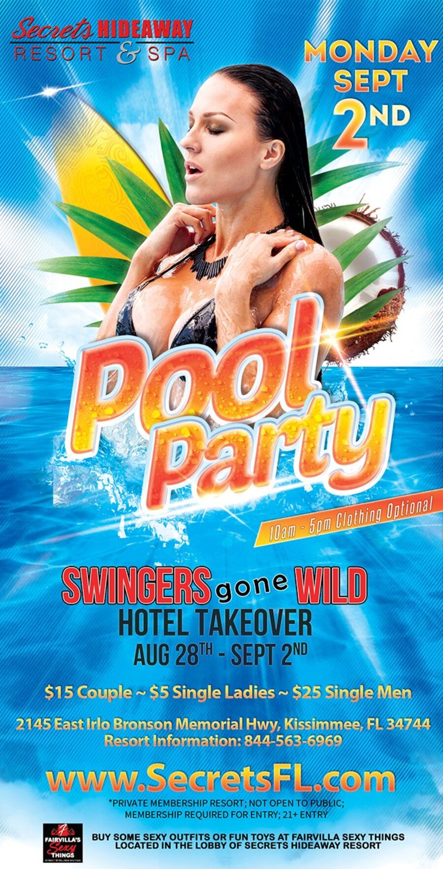 Monday Pool Party 10am-5pm - Swingers Gone Wild