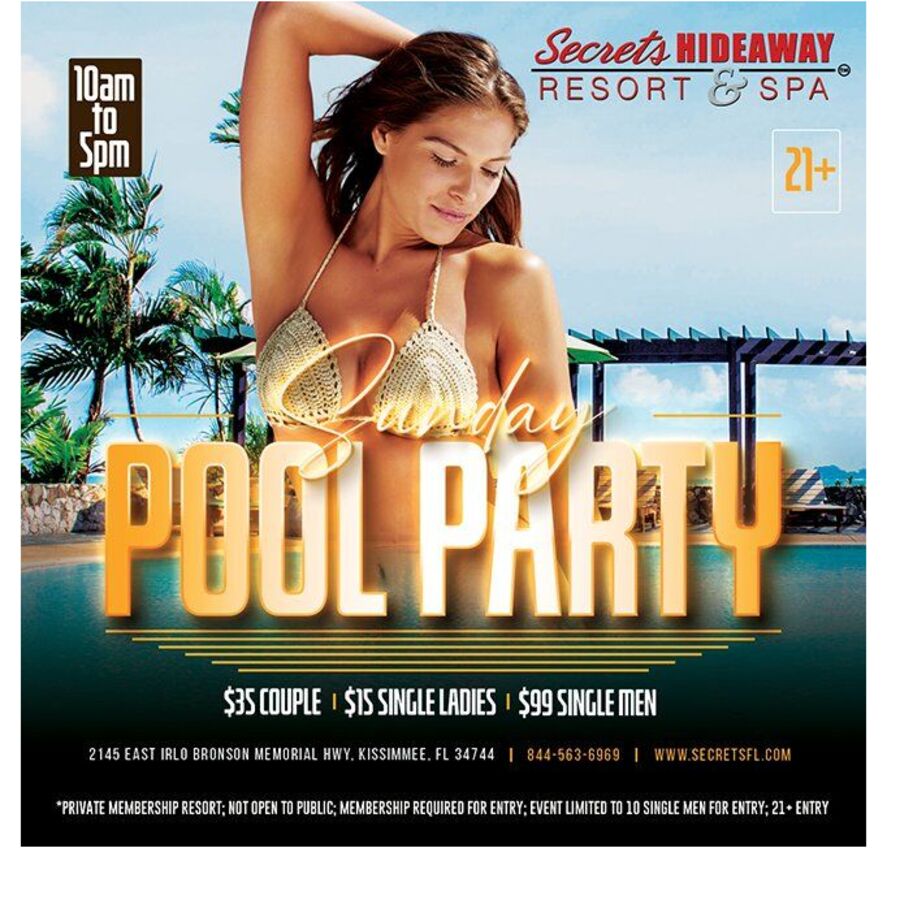 Sunday Pool Party 10am-5pm