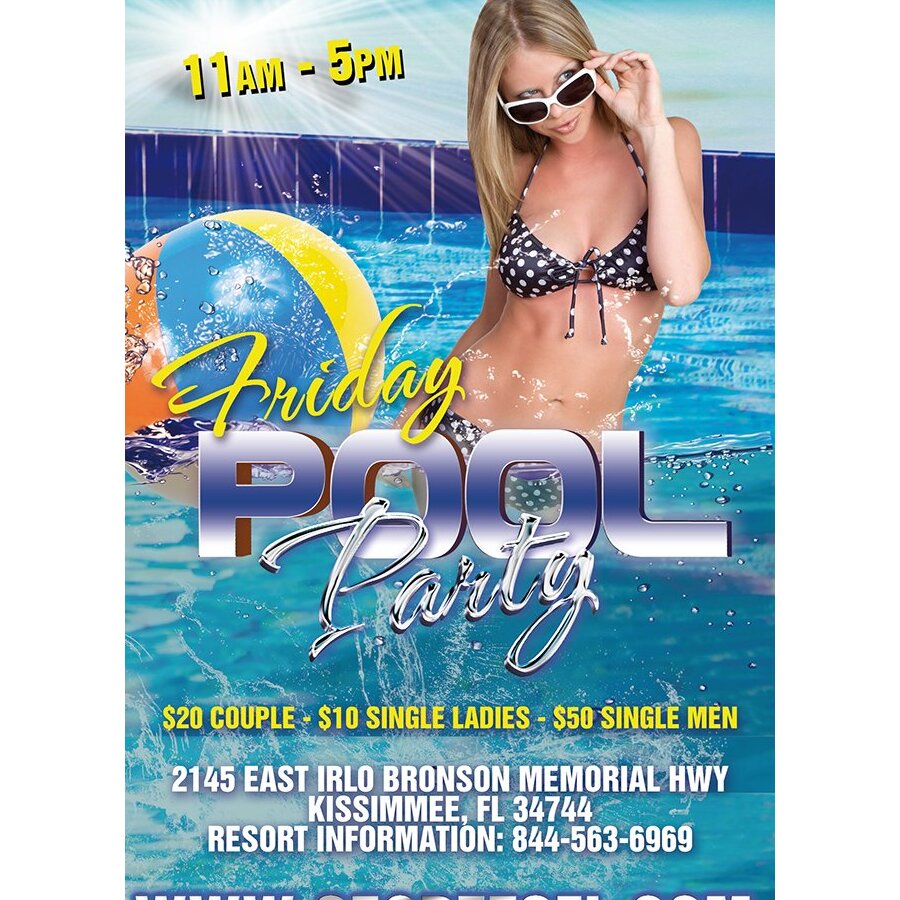 Friday Pool Party 11am-5pm Swingers Break 2018