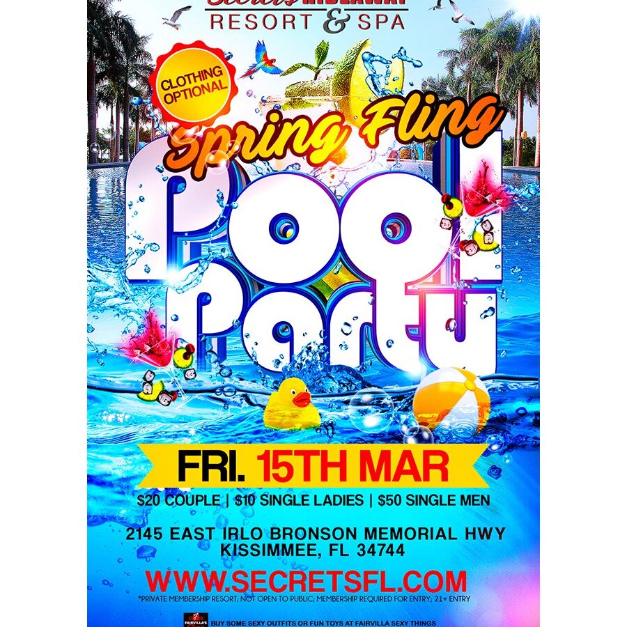 Friday Pool Party 11am - 5pm - Spring Fling
