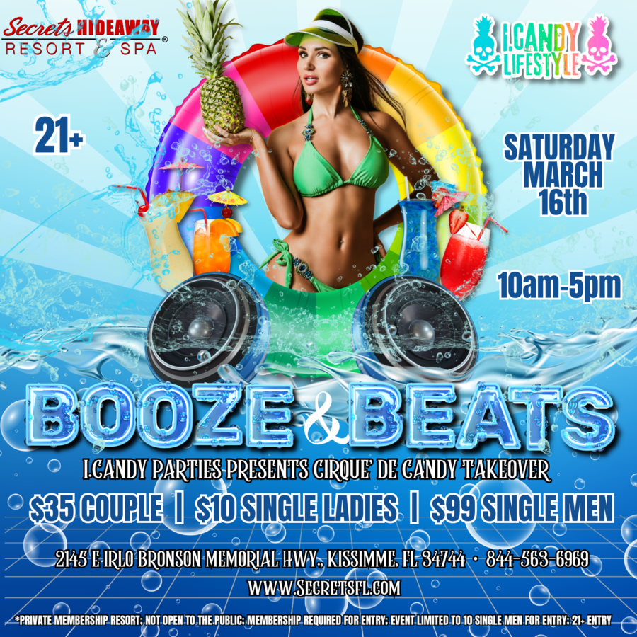 Booze & Beats Pool Party 10am-5pm - i.Candy Lifestyle