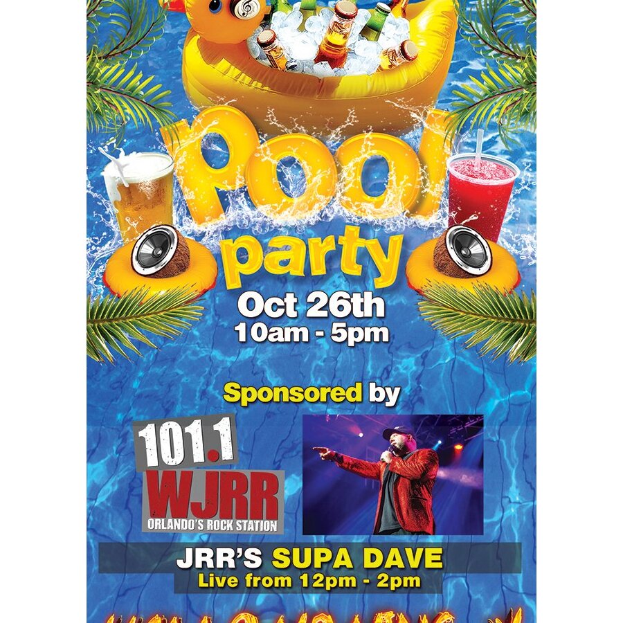 Saturday Pool Party 10am - 5pm - Hallowswing X