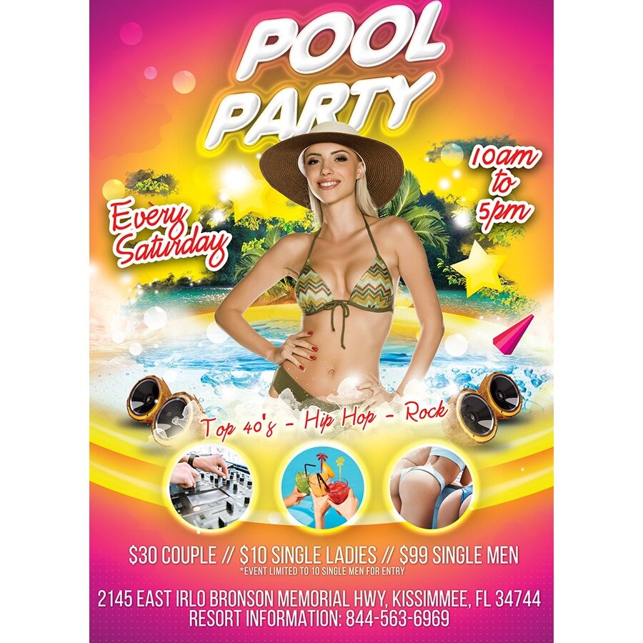 Saturday Pool Party 10am - 5pm