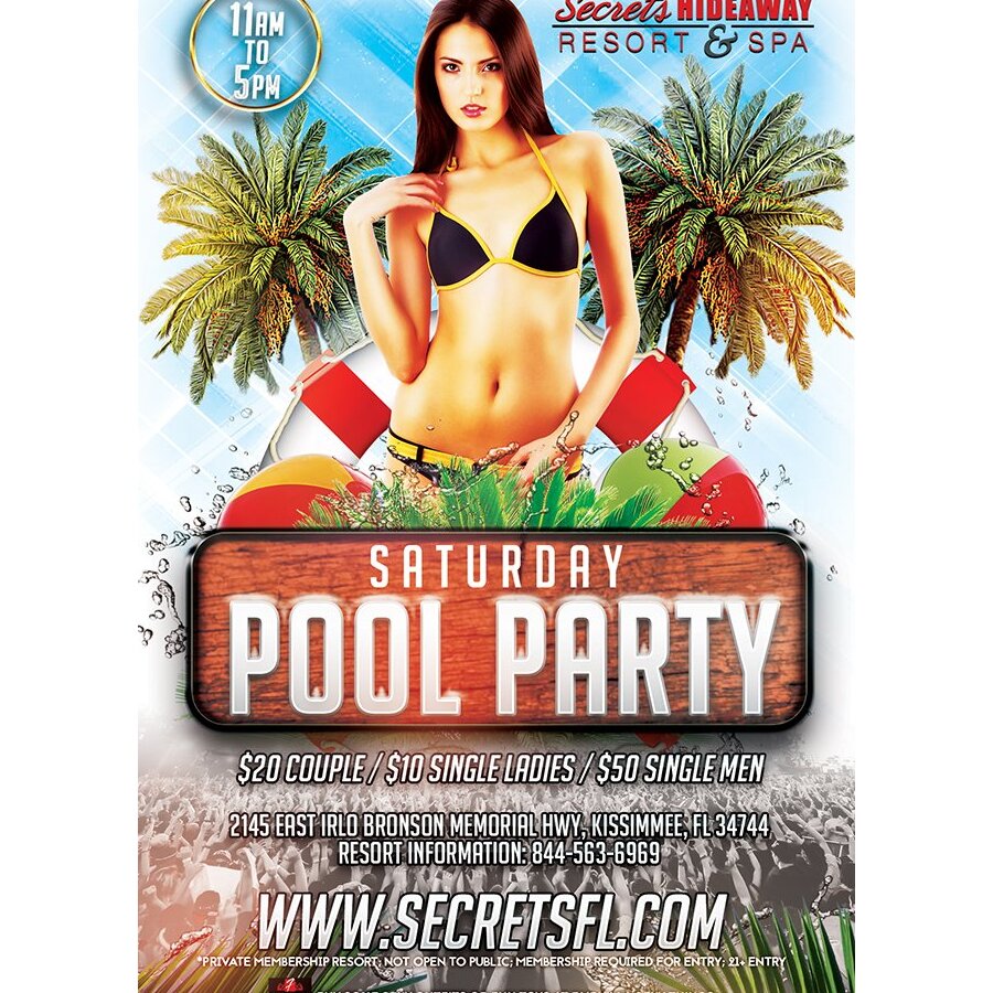 Saturday Pool Party 11am-5pm