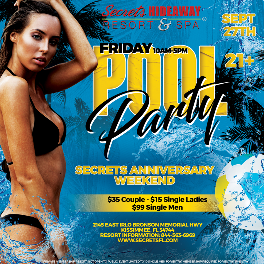 Party 10am-5pm - Secrets Anniversary