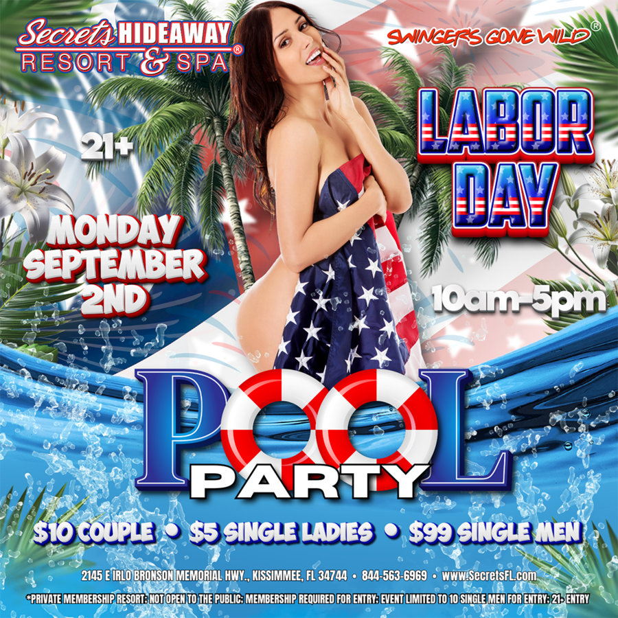 Pool Party 10am - 5pm - Swingers Gone Wild®