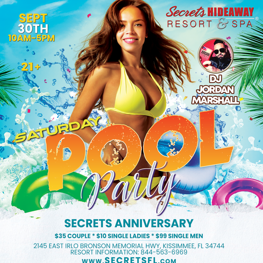 Saturday Pool Party 10am-5pm