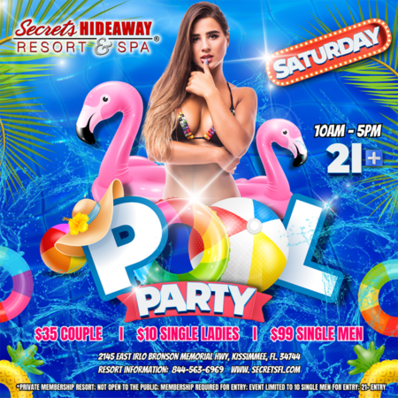 Saturday Pool Party 10am - 5pm
